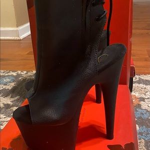 Pleaser Black Platform Boots.